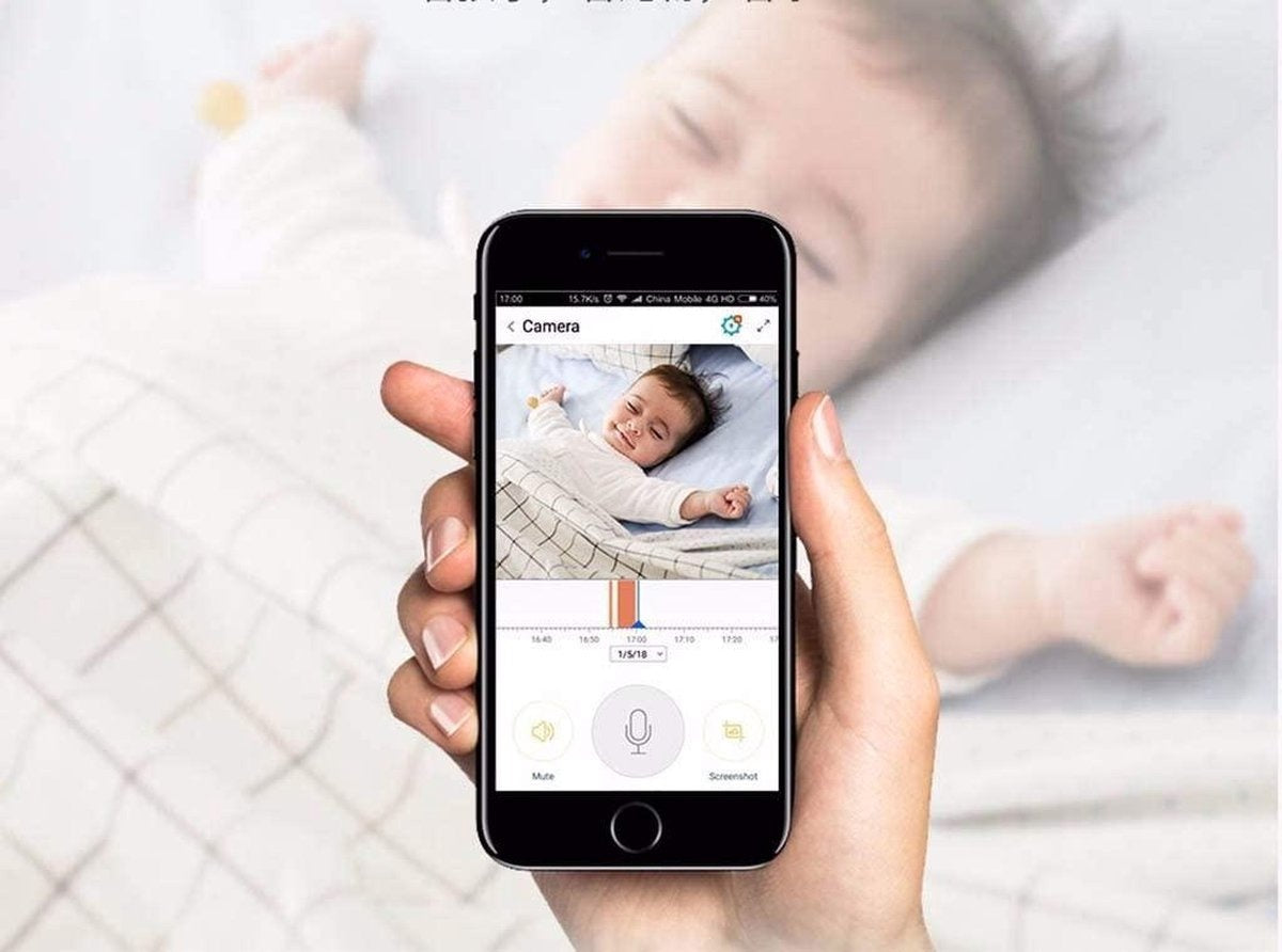 Fuegobird Indoor IP Camera - 1080P Beveiligingscamera - Remote Playback - Babyfoon - 2.4G/5G WIFI - Met App - Wit