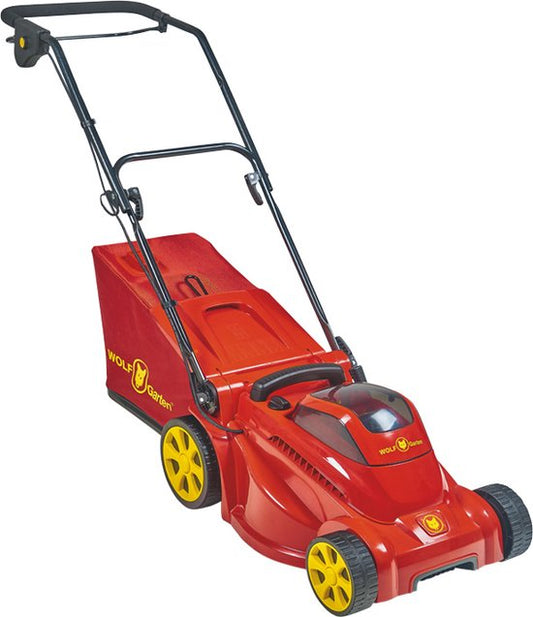 WOLF-Garten LYCOS 40/340 M Duwgrasmaaier - inclusief Batterij/Accu - Zwart, Rood, Geel