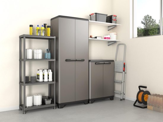 Keter Stellingkast Plus 60/4 - Opbergrek met 4 planken - 60x30x135cm - Zwart