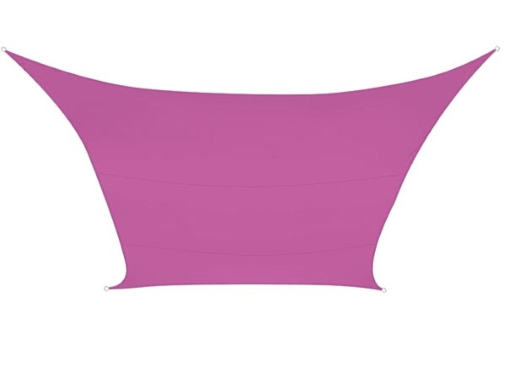 Perel Schaduwdoek, waterafstotend, 4 x 3 m, 160 g/m², polyester, rechthoek, fuchsia