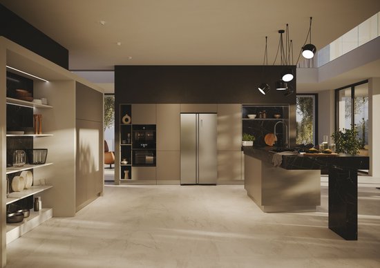 Haier HSW59F18DNMM - Amerikaanse koelkast - 615L - 90 cm - Total No Frost - Energieklasse D - Vochtigheidsregeling voor verser voedsel - Inox Look - 10 Jaar Garantie op onderdelen