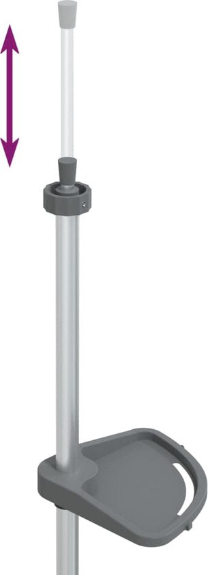vidaXL - Doucherekje - 4-laags - telescopisch - hoekmodel - aluminium - zilver