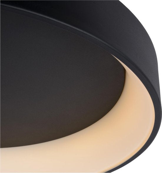 Lucide TALOWE LED - Plafonnière (Plafondlamp) - Ø 60 cm - LED Dimbaar - 1x42W 3000K - Zwart