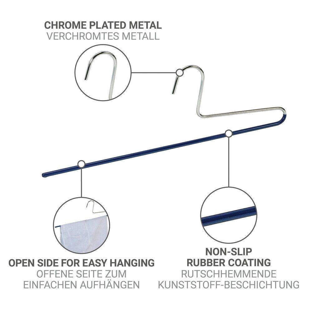 Wenko Baggy Broekenhanger Donkerblauw - Metaal - Antislip - 34,5 cm