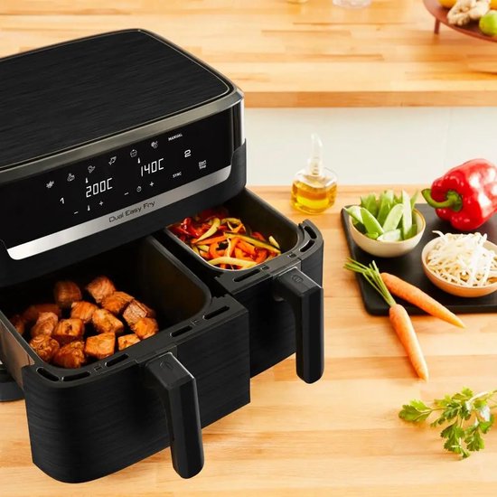 Tefal EY901N10 Dual Easy Fry Essential - Airfryer - 2700W - 8,3L - Zwart