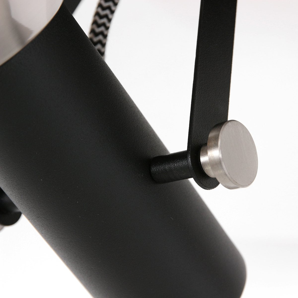Spot plafondlamp Acier 3338ZW Zwart 2 x E27 fitting, Draaibaar en kantelbaar, Kunststof en Metaal, Modern, Mexlite
