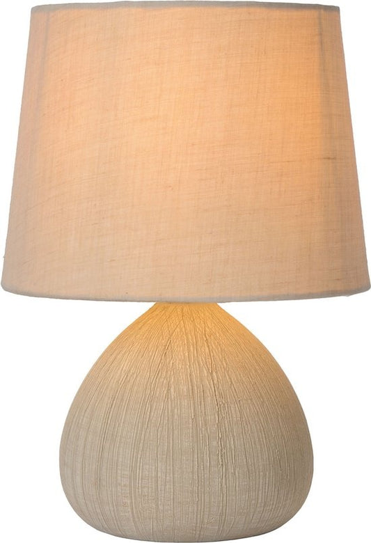 Lucide RAMZI Tafellamp - Ø 18 cm - 1xE14 - Beige