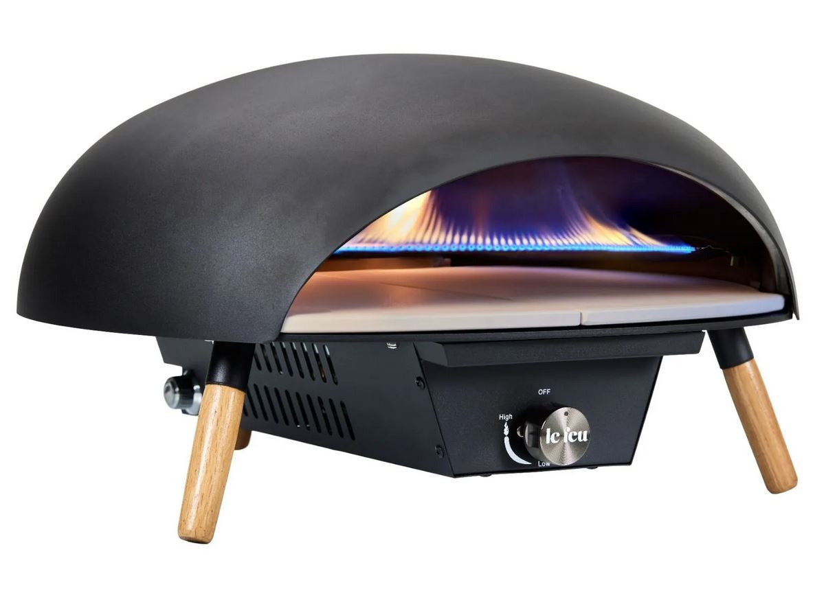 Le Feu Turtle 3.0 Gas Pizzaoven – Zwart – Ø52 cm – H30 cm – D47,7 cm