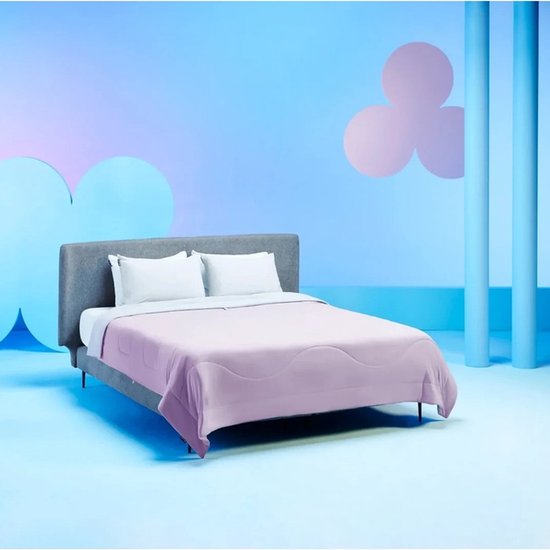 Cloudpillo Koeldeken - Cooling Deken 200x200 cm - Soft Lilac - Dubbelzijdig Verkoelend - Zomerdekbed Zonder Overtrek - Altijd Koel Slapen
