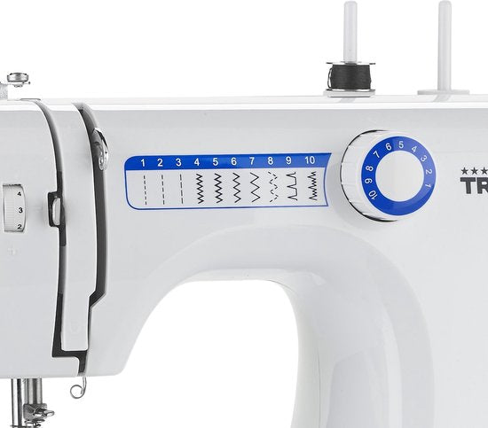 Tristar SM-6000 Naaimachine - Beginners - Naaimachine - 10 patronen - Lichte en Dunne stoffen - Wit
