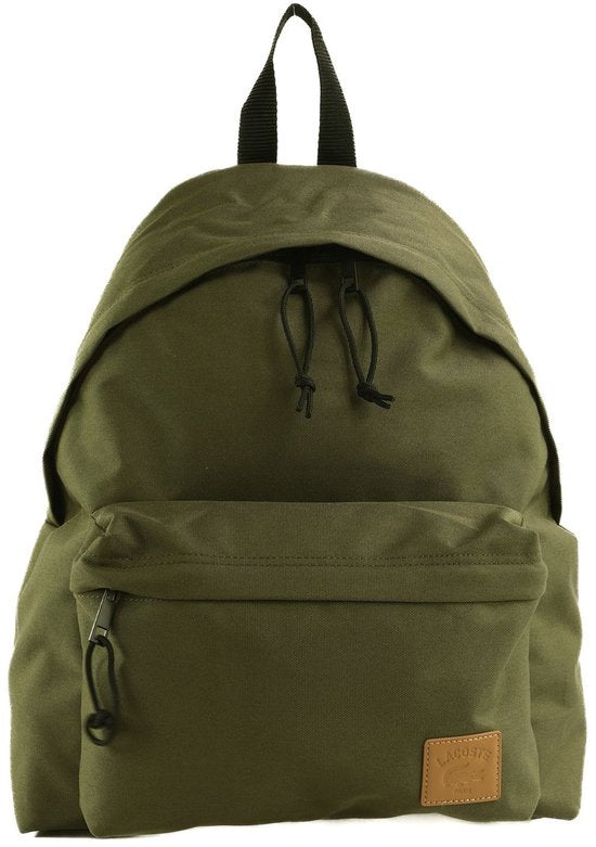 LACOSTE vrije tijd rugzak rugzak met laptopvak Rugzak met patch Ivy Green kaki