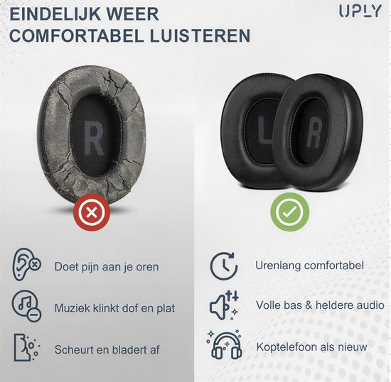 Set Oorkussens voor JBL Koptelefoon – Compatibel met Tune 770NC/770/760NC/T760NC/750BTNC/760BTNC/720BT/720/710BT/700BT/700BTNC/750BT
