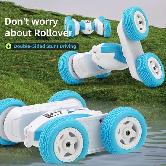 Fuegobird RC Auto - Mini Stunt op afstand bestuurbare auto - blauw