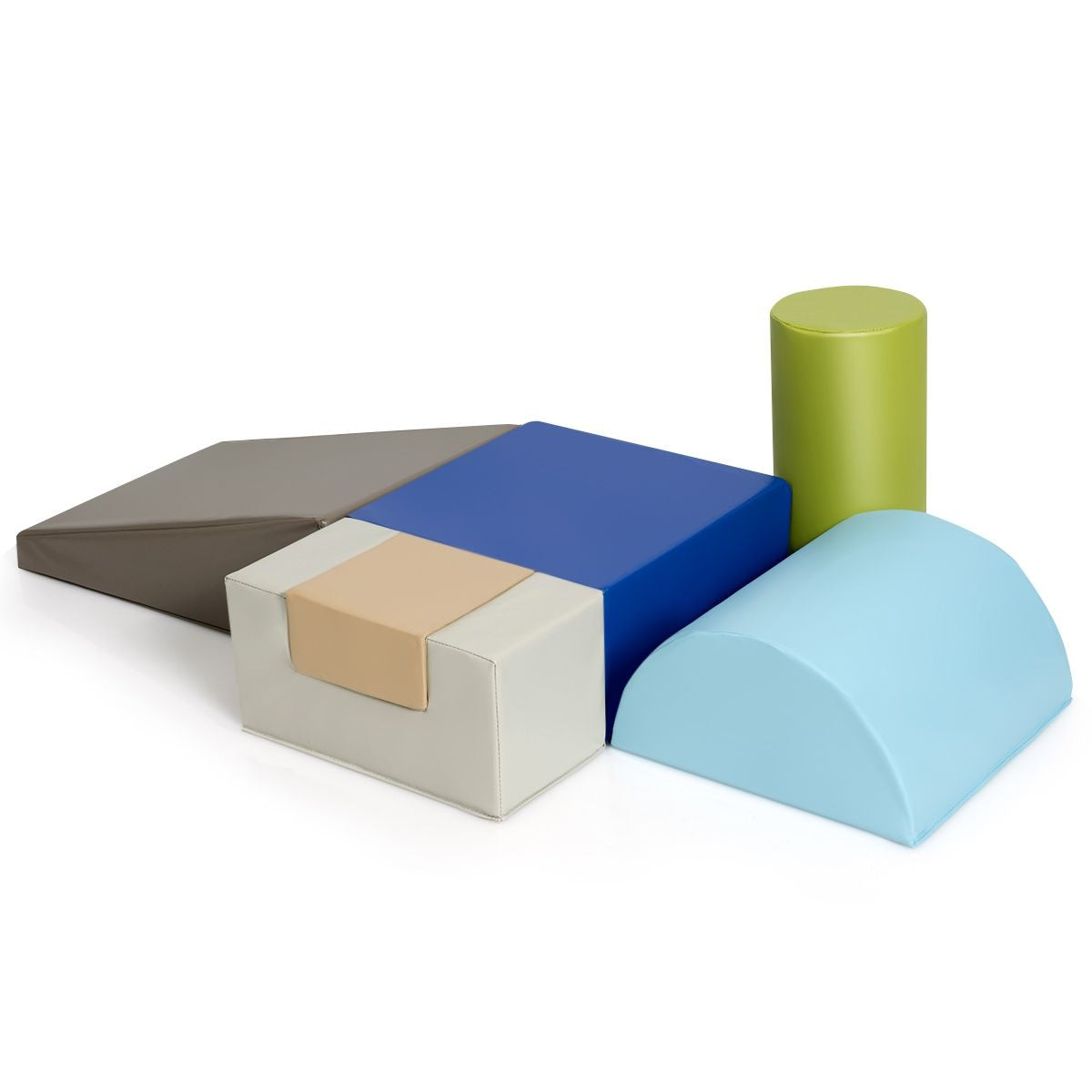 Coast 6-delige zachte bouwblokken, grote bouwblokken voor kinderen, gigantische bouwblokken, bouwblokken van foam, bruin