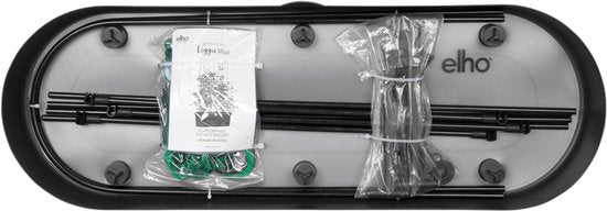 Elho Green Basics Veggie Wall 80 - Kweekbak - Verticaal Tuinieren - 100% Gerecycled Plastic - Ø 77.5 x H 26.0 cm - Living black