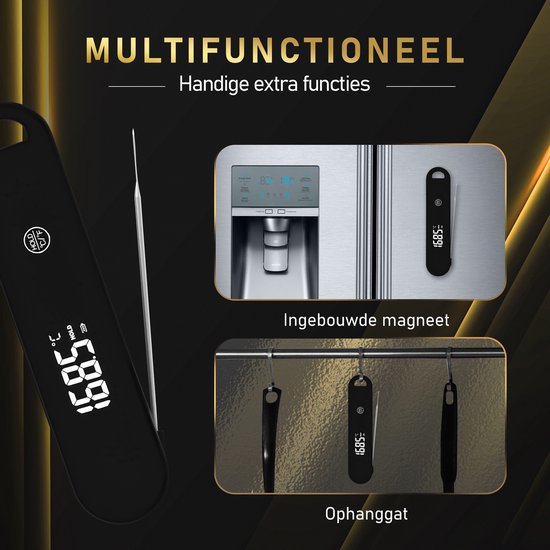 MostEssential Vleesthermometer -  350 °C - Ultimate Edition - Zwart