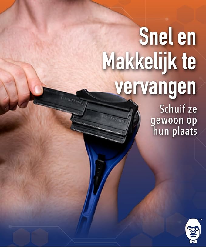 baKblade Scheermesjes – Dryglide Navulpatronen – 6 stuks – Zwart