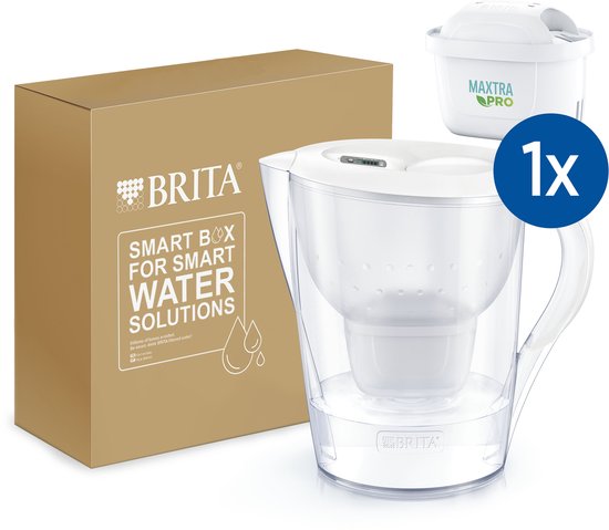 BRITA Waterfilterkan Marella XL - 3,5L - Wit - incl. 1 MAXTRA PRO Pure Performance Waterfilterpatronen - Duurzaam Verpakt