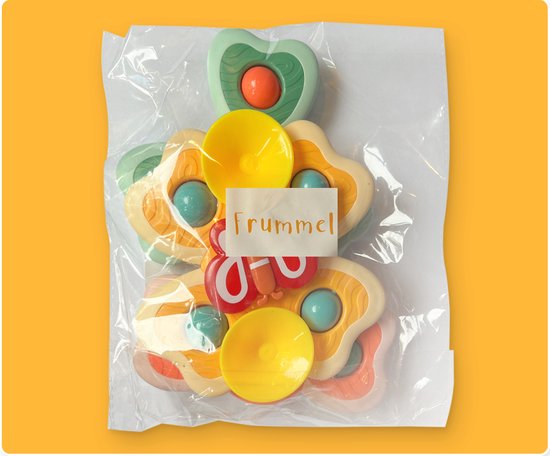 Frummel Fidget Spinners XL met Zuignap - Badspeelgoed - Sensorisch speelgoed - Fidget Toys - Badspinner - Fidget Spinner voor op Autoraam - 3 stuks