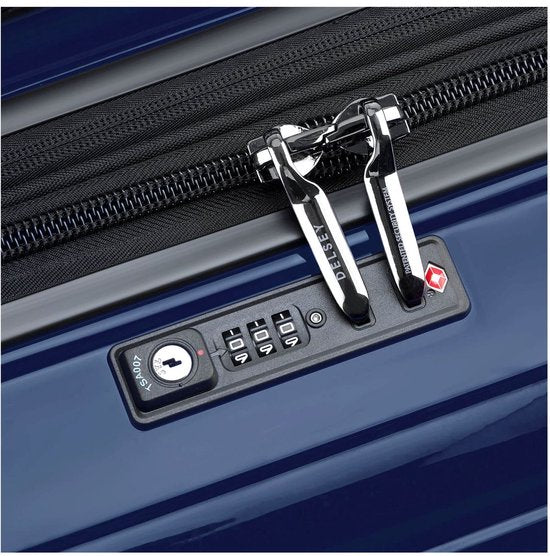 DELSEY PARIS Shadow 5.0 4DR Expandable Trolley 75 Marine Blue Donkerblauw