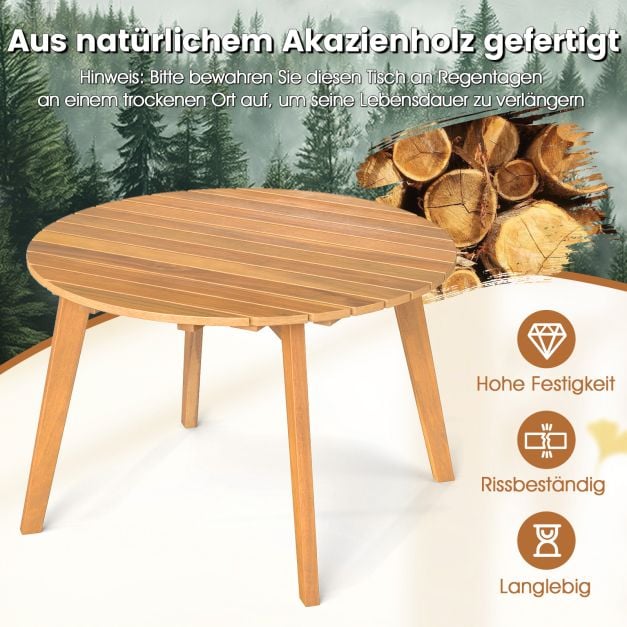 Coast Ronde Bijzettafel van Acaciahout – Ø 62 x 40 cm – Naturel