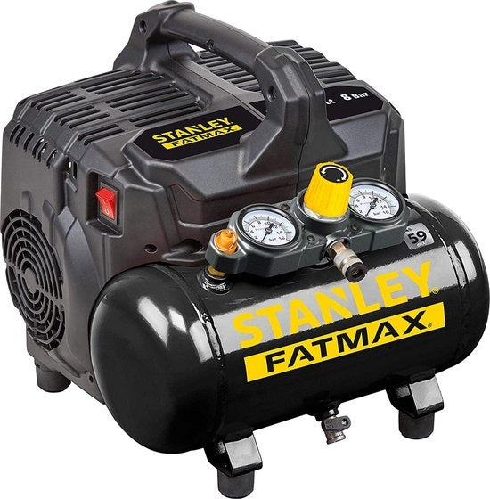 Stanley Luchtcompressor DST 101/8/6 FMXCM00 - Olievrij - 8 Bar - Max. 59dB - Zwart