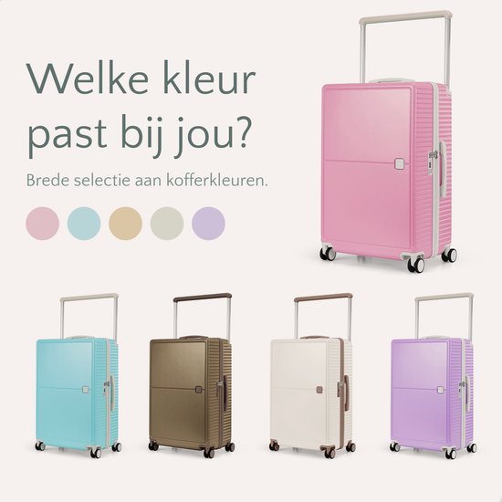SC City Walker - Medium Reiskoffer 77L - Lichtgewicht & Sterk - 360° Spinner Wielen - Origineel TSA-slot - Inclusief Beschermhoes & Wetpouch - 66 x 45 x 26 cm - Roze