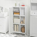 SoBuy Badkamer Opbergkast - 1 Deurs - 48 x 24 x 96 cm - Wit