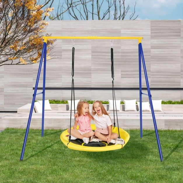 Coast robuust metalen swingframe een frametuin swingframe 194 x 184 x 180 cm blauw + geel