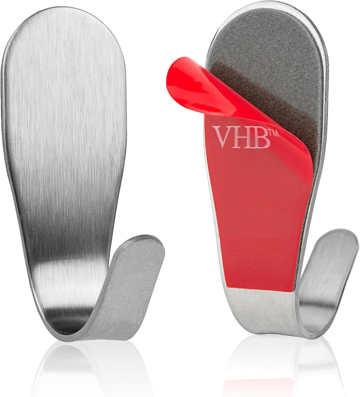 LUCHSFELD Set van 4 Zelfklevende RVS Handdoekhaken – 4,5 x 4,5 cm – Zilver – Voor Badkamer en Keuken