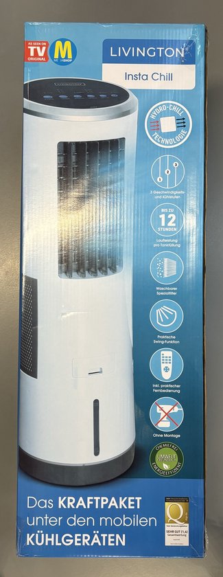 Livington InstaChill - De krachtigste Air Cooler 85W - 8.5L - 58DB