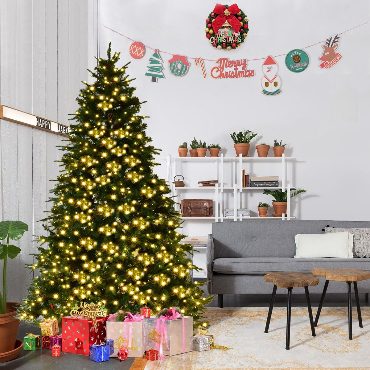 Coast Kunstkerstboom met LED verlichting - 240cm - Groen