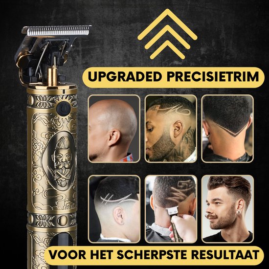 Professionele Draadloze T-blade Tondeuse - Sansbeauté® Buddha Trimmer - Baardtrimmer - Tondeuse Mannen Hoofdhaar - Cheveux Haar - Haartrimmer - Kapper Haar Machine - Haartondeuse - Barber Hair Clipper - Kappersset