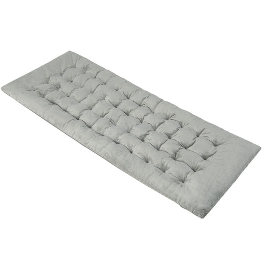 Coast 190 x 70 cm katoenen veldbeddekking 7 cm dikke martrine met 4 bevestigingsbanden grijs