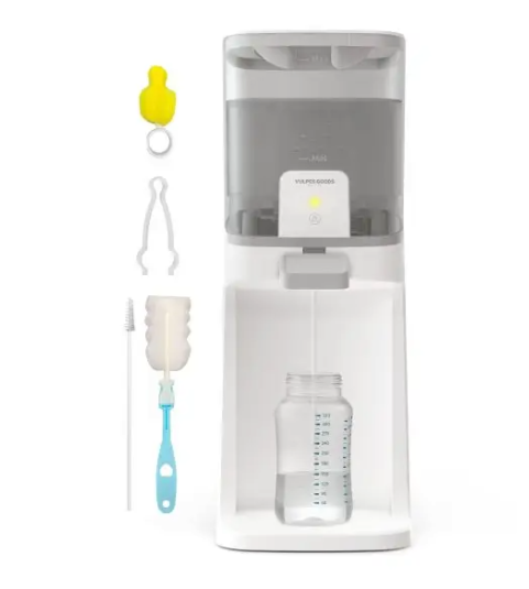 Vulpes Goods® – Baby Water Dispenser Pro – 1,6 Liter – Voorzien Van 3 Temperatuurstanden En LED-Indicatie En Eénhandige Bediening – Voor Flesvoeding En Thee – Wit En Lichtgrijs Kunststof