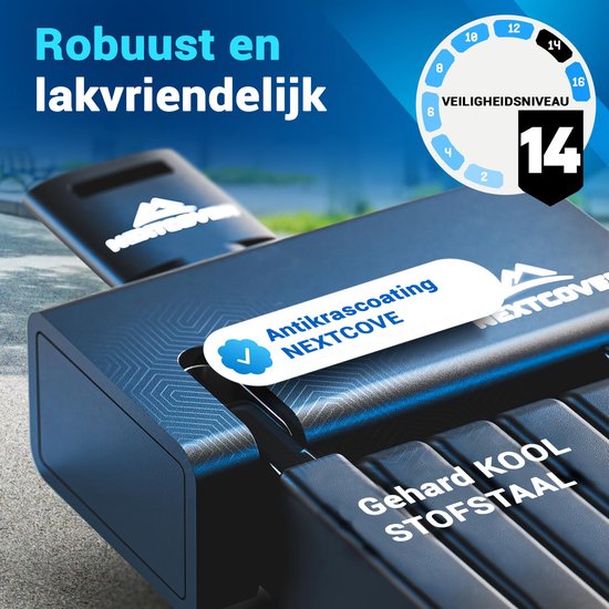 Nextcover FoldOne Vouwslot - SteelSecure 3.0 - 100cm - Zwart