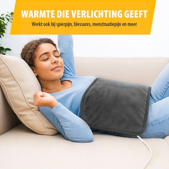 Tristar BW-4771 Elektrische Hand- en Voetwarmer – 6 Warmtestanden – Wasbaar – 42x32cm – Fleece – Automatische Uitschakeling - Grijs