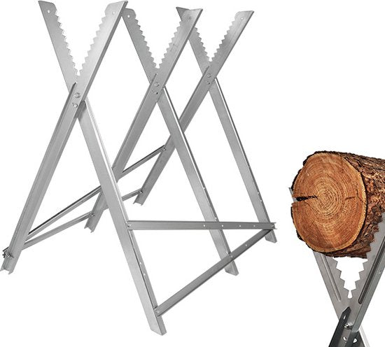 Haushalt Metalen Zaagstandaard - Verstelbaar - 79,5 x 78 x 85 CM - Metaalkleur
