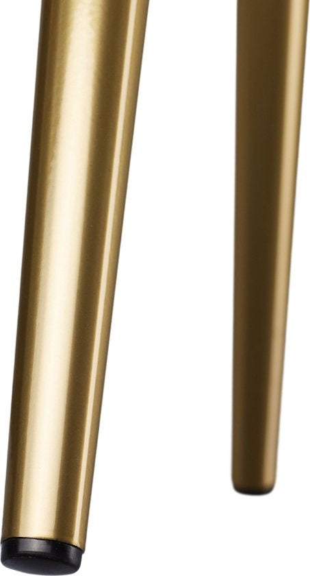 tectake® - Stoel Marilyn fluweellook - creme/goud - 404623