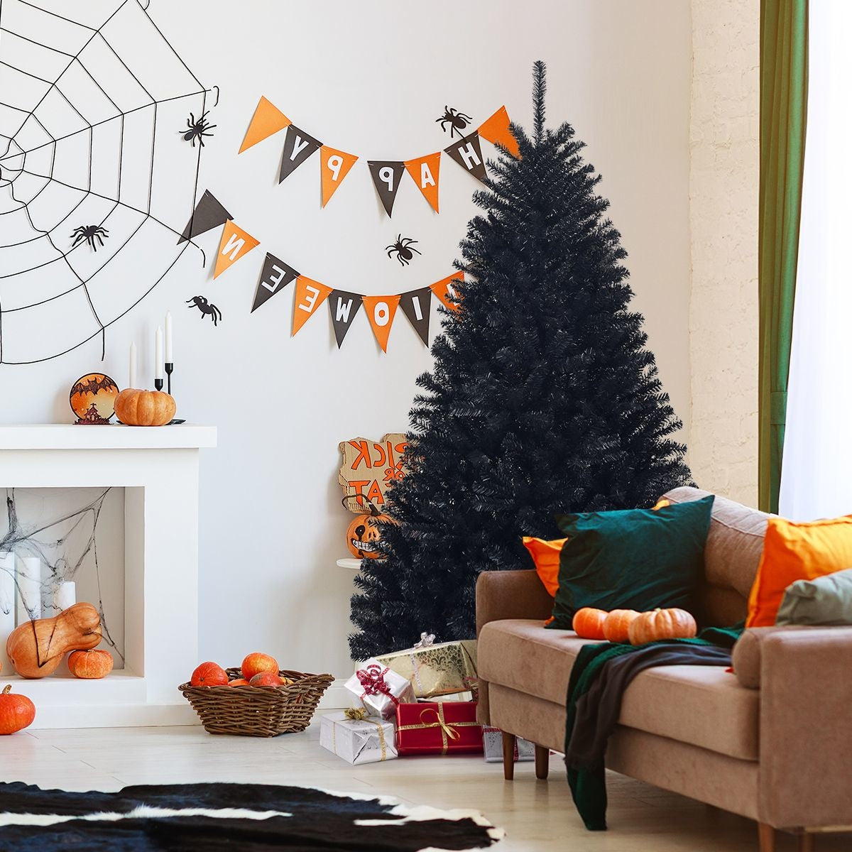 Coast - Kunstkerstboom - 1036 Takken - PVC - 180cm - Zwart