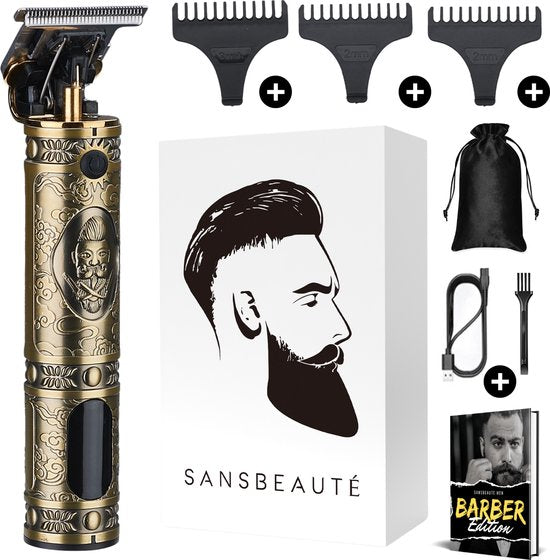 Professionele Draadloze T-blade Tondeuse - Sansbeauté® Buddha Trimmer - Baardtrimmer - Tondeuse Mannen Hoofdhaar - Cheveux Haar - Haartrimmer - Kapper Haar Machine - Haartondeuse - Barber Hair Clipper - Kappersset