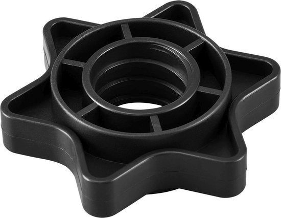 Juskys – Dumbbel 10 kg – 45 x 2,5 cm – Voorzien Van Sterversluitingen En Antislip Handgrepen – Voor Krachttraining En Spieropbouw – Zwart Kunststof En Metaal