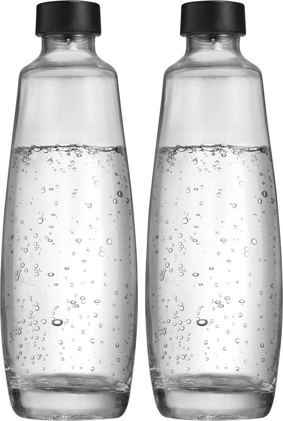 SodaStream Glazen Karaffen 1L Duo Pack | 2 Stuks | Alleen geschikt voor SodaStream DUO Bruiswatertoestel