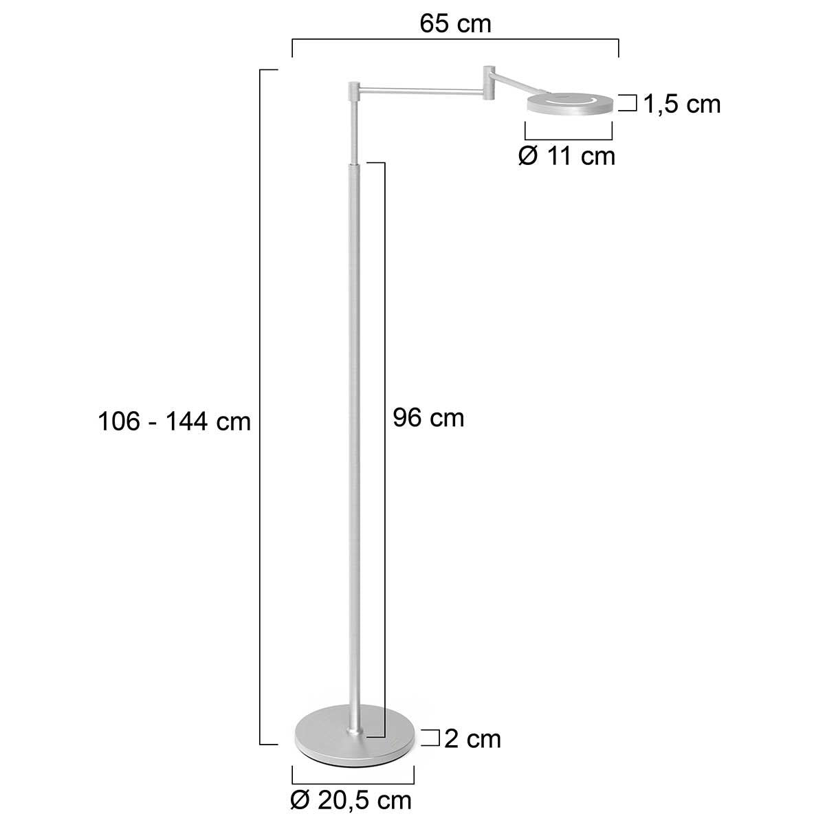 Steinhauer vloerlamp Soleil - staal - aluminium - 3515ST