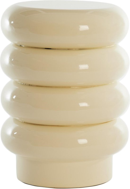 Light & Living Bijzettafel Mirogi - Crème - Ø30cm - Modern