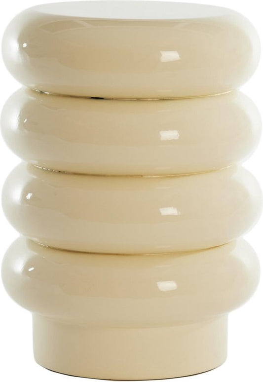 Light & Living Bijzettafel Mirogi - Crème - Ø30cm - Modern