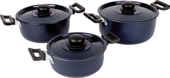 Bo-Camp - Pannenset - Rondo - 3-Delig - Carbonstaal