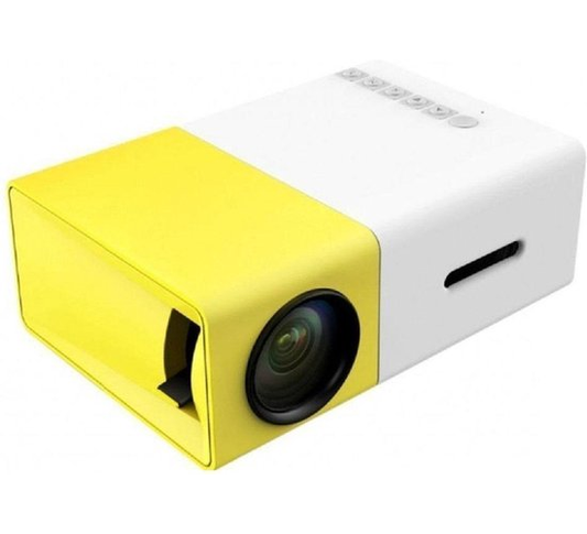 Mini Beamer - 320 x 240 - USB - HDMI - Wit - Geel - 50 lumen YG-300