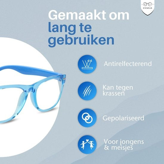 LC Eyewear Computerbril voor Kinderen - Blauw Licht Bril - Blue Light Glasses - Beeldschermbril - Unisex - Transparant Blauw