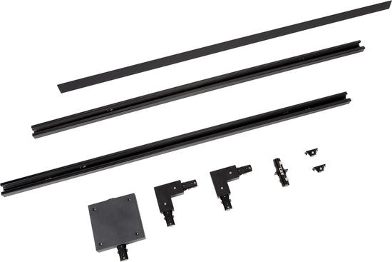 Lucide TRACK Starterset - 1-fase Railsysteem / Railverlichting - 2 meter - Zwart